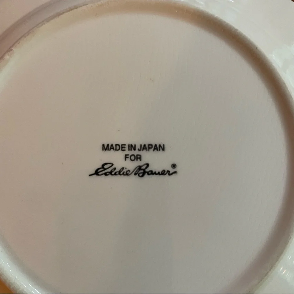 Vintage Eddie Bauer Decorative Salad Plate Stamped Antique Look Floral Design